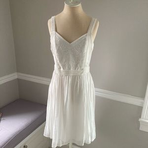 Summer sundress or Graduation dress Eyelet and lace summer dress Ann Taylor Loft